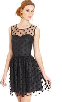 Thumbnail for your product : American Rag Dress, Sleeveless Polka-Dot Illusion