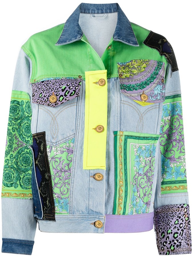 Versace Patchwork Denim Jacket - ShopStyle