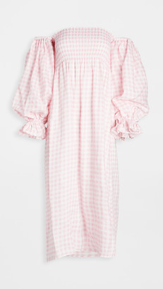 Sleeper Atlanta Linen Dress in Pink Vichy
