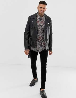 Bershka paisley print shirt with relaxed fit
