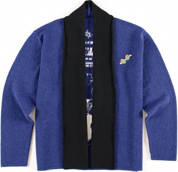 Harden Men's Smoking Club Cardigan In Midnight/black