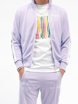 Thumbnail for your product : Palm Angels Logo-print Jersey Track Jacket - Purple