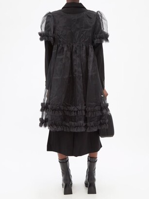 Noir Kei Ninomiya Hybrid Tulle-dress And Tailored Coat - Black