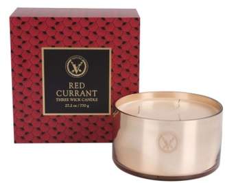 Votivo Red Currant Collection Metallic Elegance 3-Wick Soy Candle