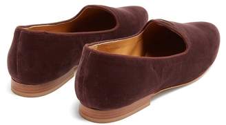 Le Monde Beryl - Venetian Velvet Slipper Shoes - Womens - Burgundy