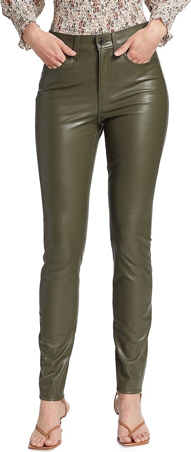 Veronica Beard Debbie Faux Leather Skinny Jeans