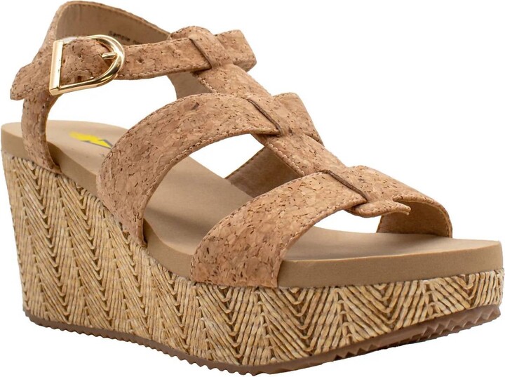 Volatile Women's Crimini Wedge Sandal In Cork