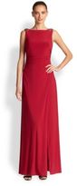 Thumbnail for your product : Laundry by Shelli Segal Matte Jersey Drape-Back Gown