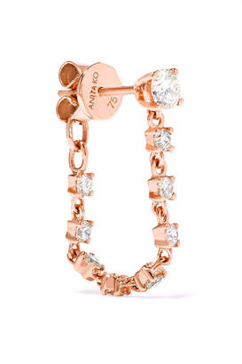 Anita Ko 18-karat Rose Gold Diamond Earring - one size