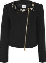 Thumbnail for your product : Moschino Cheap & Chic Moschino Cheap and Chic Embellished wool-crepe jacket