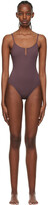 Thumbnail for your product : Eres Burgundy Universel One-Piece Swimsuit
