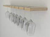 Thumbnail for your product : Rails BespOak Interiors Oiled Oak Floating Wine Glass Rack