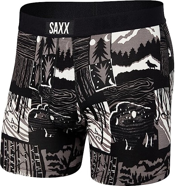 SAXX UNDERWEAR Vibe Super Soft Boxer Brief (Winter Shadows/Black) Men's  Underwear - ShopStyle
