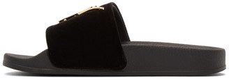 Giuseppe Zanotti Black Velvet Laburela 10 Sandals