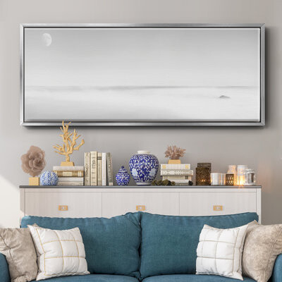 Wexford Home Black & White Water Panel XV- Framed Canvas