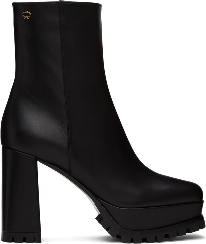 Gianvito Rossi Black Harlem Ankle Boots