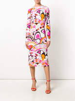 Thumbnail for your product : Emilio Pucci printed long-sleeve midi dress