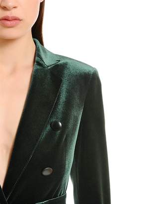 Akris Single Breasted Belted Velvet Jacket