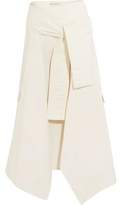 Thumbnail for your product : Marni Asymmetric Wrap-Effect Cotton Midi Skirt
