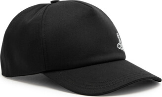 【VIVIENNE WESTWOOD】Logo Embroidered Cotton Cap Navy Blue VW Grid Baseball Cap by Vivienne Westwood on Sale