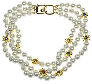 Kenneth Jay Lane 8MM Pearl Three-Row Necklace