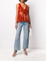 Thumbnail for your product : Patrizia Pepe V-Neck Sequin Top