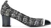 Lanvin - textured block heel pumps - women - Cuir/Polyester/Viscose - 37.5