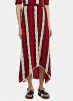 Marni Striped Knit Skirt in Red