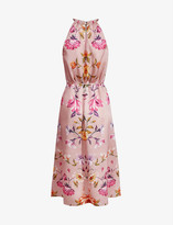 Thumbnail for your product : Ted Baker Rhubarb floral-print halterneck midi dress