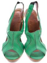 Thumbnail for your product : Lanvin Leather Slingback Sandals