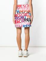 Thumbnail for your product : MSGM logo print A-line skirt