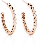 Thumbnail for your product : Pragnell 18kt rose gold Bohemia diamond large hoop earrings
