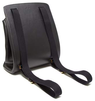 The Row Moulded Leather Backpack - Womens - Black
