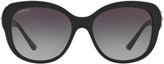 Bvlgari Bv8180b 57 Black Square Sunglasses