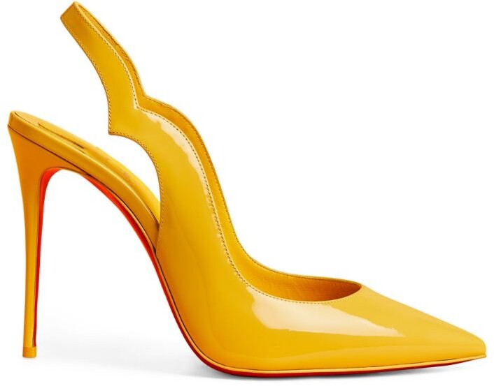 yellow red bottom pumps