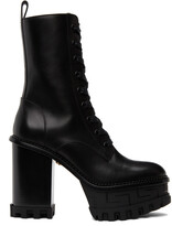 Thumbnail for your product : Versace Black Greca Heeled Boots