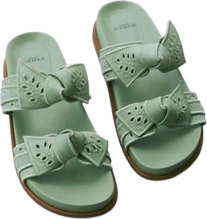 Alexandre Birman Women's Maxi Clarita Embroidery Sandal In Retro Green