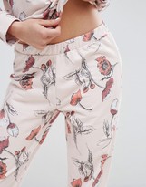 Thumbnail for your product : ASOS LOUNGE Inky Floral Jogger