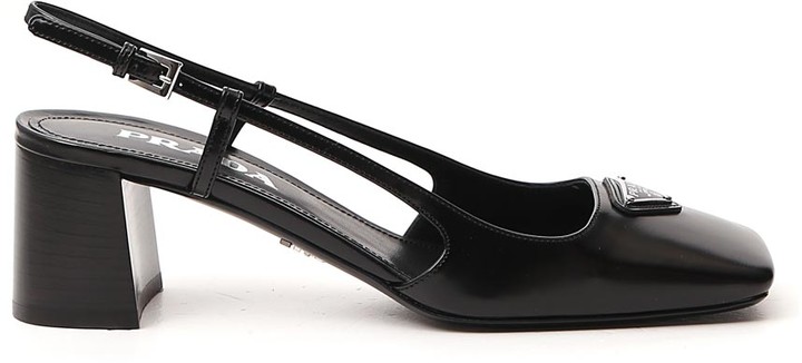 prada square toe pumps