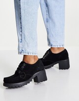 Thumbnail for your product : Kickers klio fleur lace up leather heeled shoes in black