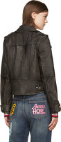 Thumbnail for your product : Marc by Marc Jacobs Black Worn Leather Biker Jacket