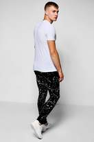 Thumbnail for your product : boohoo Mens Super Skinny Paint Splatter Joggers