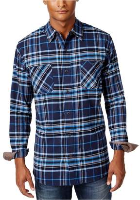 Weatherproof Mens Vintage Plaid Flannel Button Up Shirt M