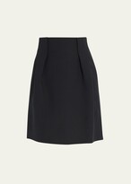 High-Rise Pleated Tulip Mini Skirt 