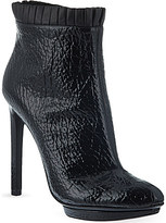 Thumbnail for your product : Alexander McQueen Pleated trim heeled ankle boots