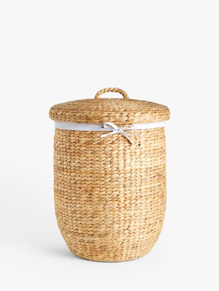 John Lewis & Partners Round Water Hyacinth Laundry Basket - ShopStyle