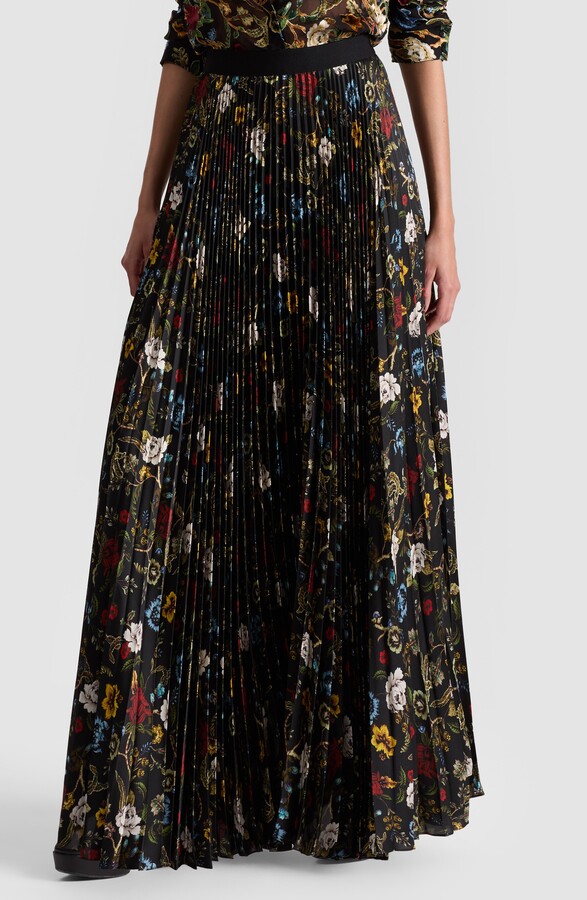 Alice + Olivia Katz Pleated Maxi Skirt