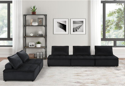 Brayden Studio Velvet 5 Pc Sofa and Loveseat