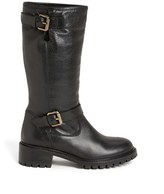 Thumbnail for your product : Fendi Genuine Rabbit Fur Lined Motorcycle Boot