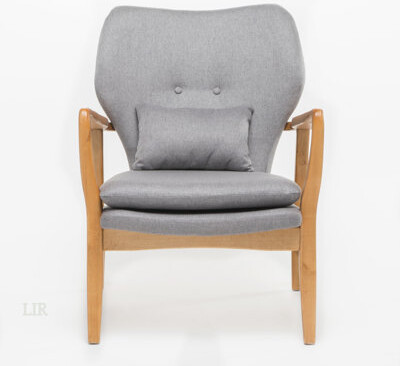 George Oliver Mid-Century Modern Wood Frame Club Chair With Button Tufting And Birch Legs Perfect For Stylish And Comfortable Seating